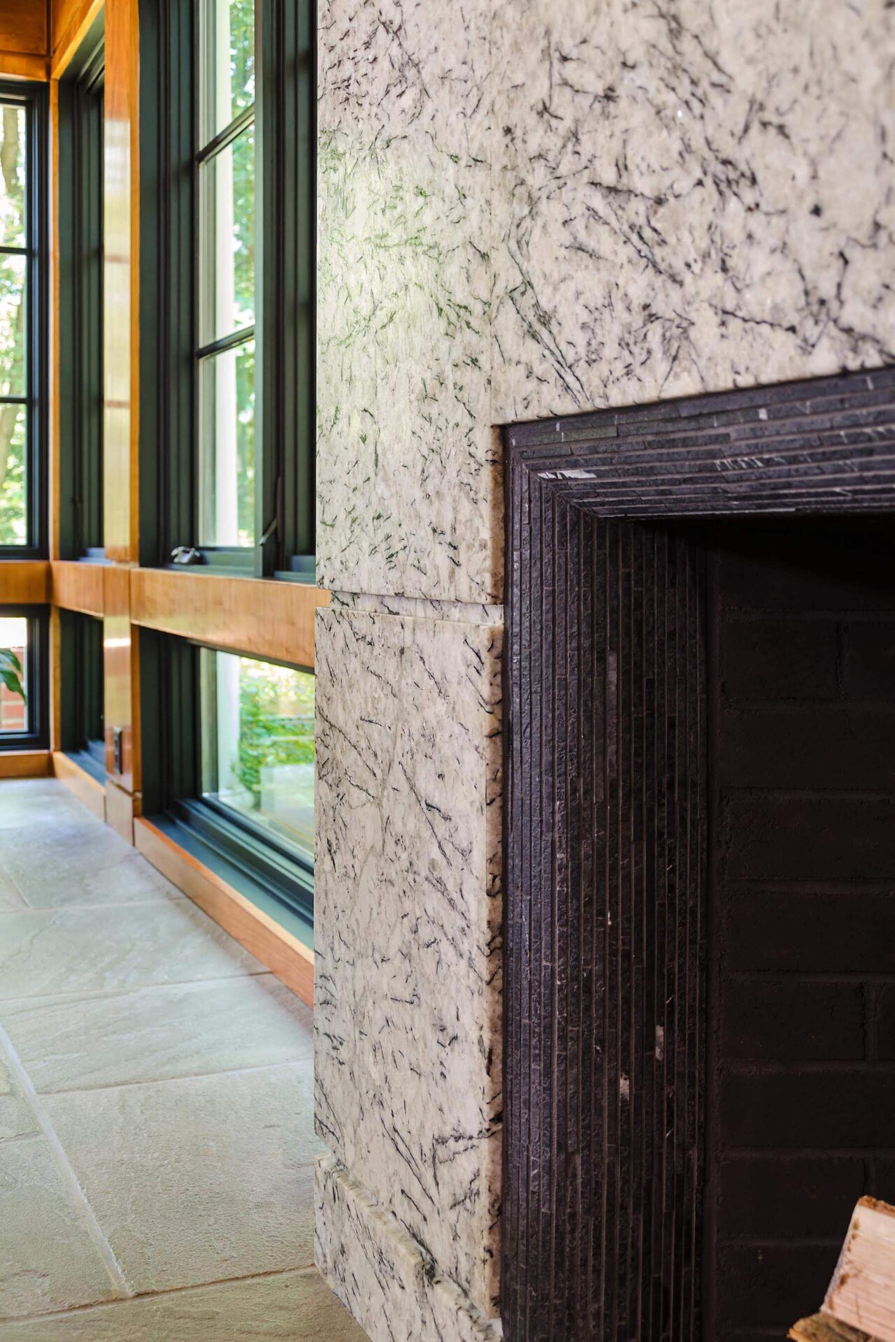 HmSunroom 61213 fireplace detail 1